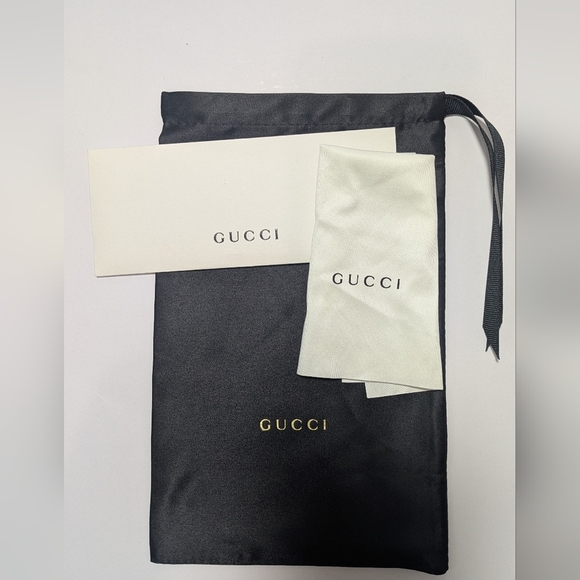 Gucci Women Square Sunglasses GG0800SA 001 Black/Grey Lens 56mm Authentic - Picture 7 of 11